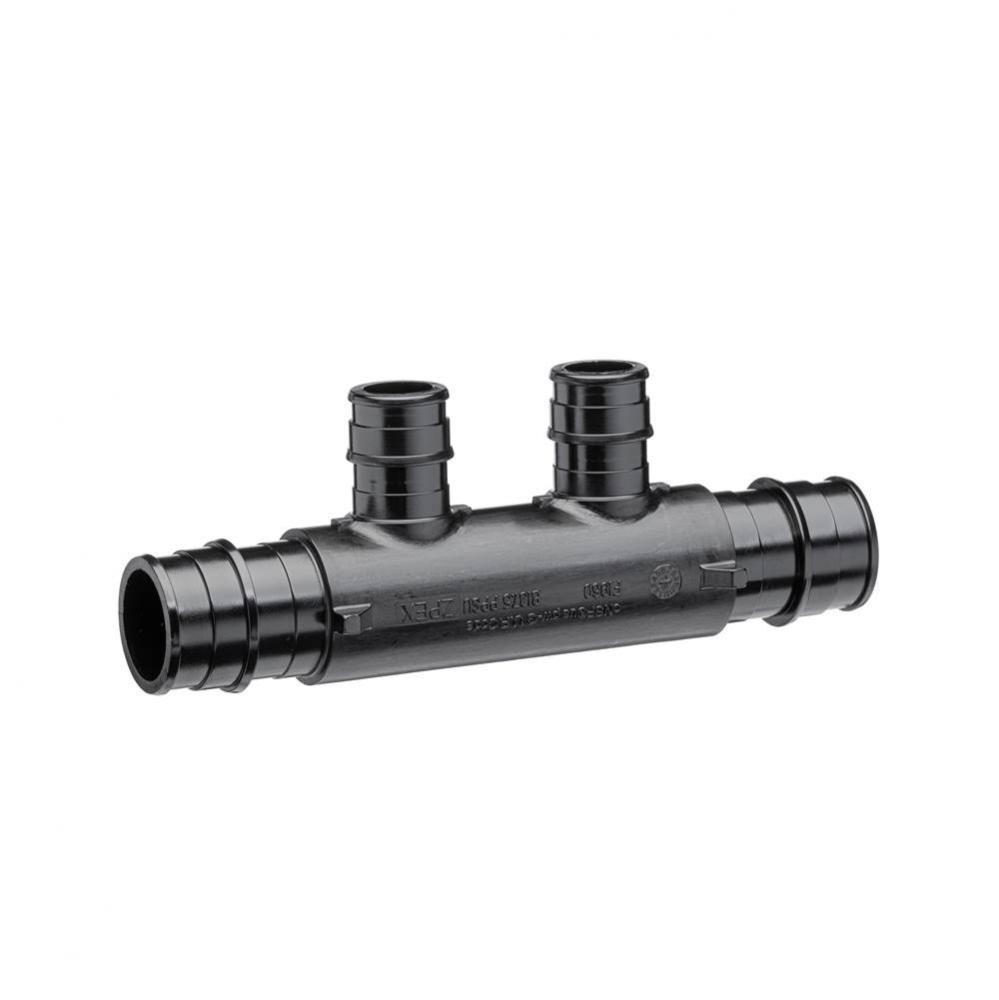 F1960 Expansion CR MultiPort Tee - Flow-Thru EX PEX Mains 3/4'' x 3/4'', (2) 1