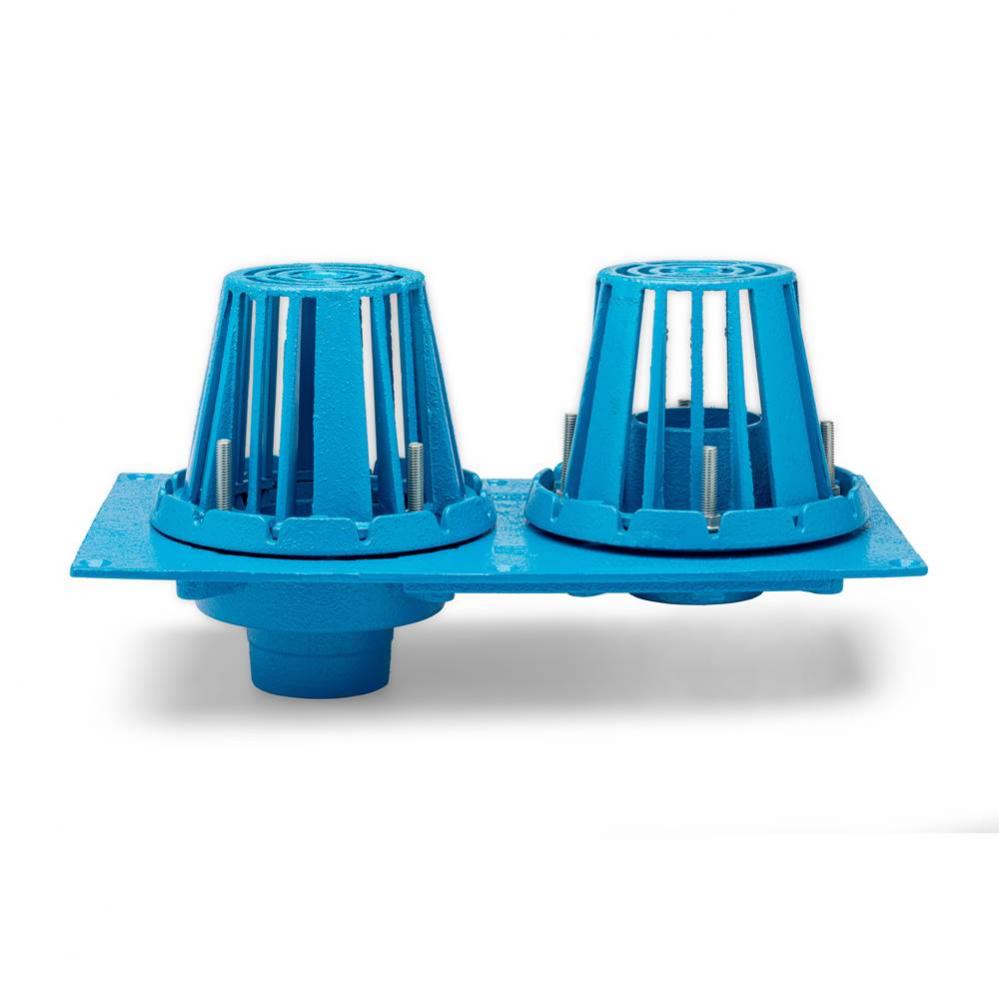 RD2130 Combination Roof Drain and Overflow with 3'' No-Hub Outlet