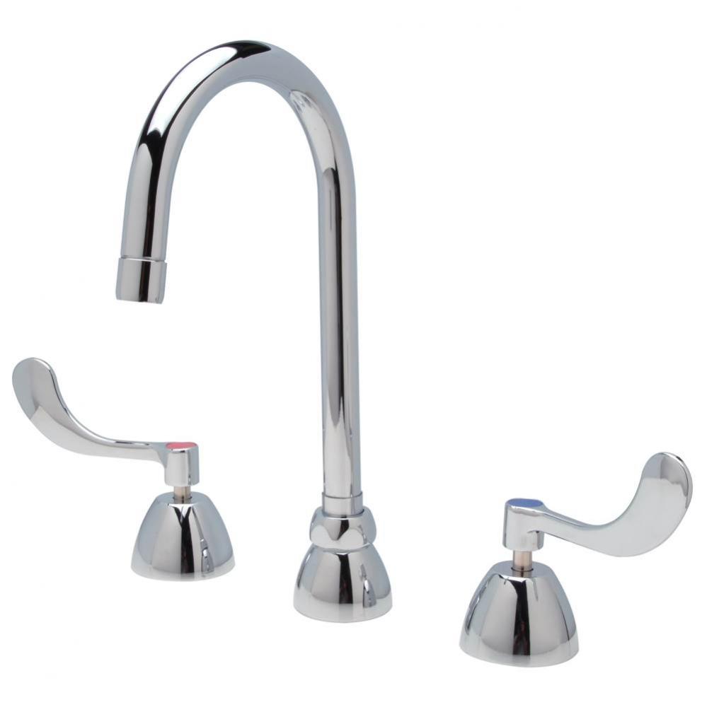 AquaSpec® Widespread Gooseneck Faucet, 5 3/8'' Spout, 1.5 gpm Vandal Resist Pressur