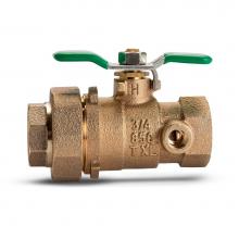 Zurn Industries 34-850TUXL - 3/4'' 850Xl Full Port Bronze Ball Valve, Tapped, With Single Union Body