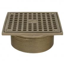 Zurn Industries ZN400-6S - ZN400S Pol Nickel 6'' Square Adjustable ''Type S''  Strainer Top Ass