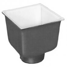 Zurn Industries FD2378-NH4-H - FD2378 8''x8'' Floor Sink Body and Dome Strainer, 6'' Sump Depth, 4&