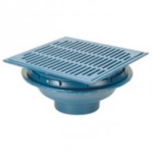 Zurn Industries ZN150-3NL-85=2 - 14'' Sq NB Prom Deck Drain-Perforated Extension - Ductile Grate