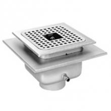 Zurn Industries Z1982-3NL-LGSKT - (k) 12''Sq X 8'' Type 304 SS Can Wash Sink w/ Full Grate less Gasket