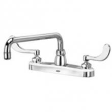 Zurn Industries Z871H4-XL - AquaSpec® kitchen sink faucet with 12'' tubular spout and 4'' wrist blade