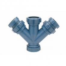Zurn Industries Z9A-PYYR-3X2-S - 3X2'' PVDF REDUCING DOUBLE WYE W/ STAB-LOCK SEAL