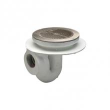Zurn Industries ZN300-4IP - 11'' Rd Thoroflush Drain w/ Polished Nickel Top