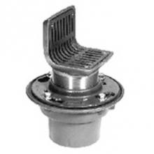 Zurn Industries ZB415-3NL-5K - CI Floor Drain w/ 5'' Polished Bronze Angular Strainer