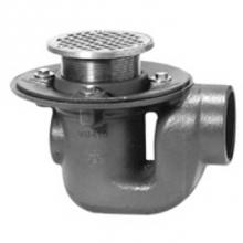 Zurn Industries ZN456-2NH-6B-P - CI Deep Seal Trap Drain w/Adj Cleanout- Rd Adj Pol NI Str w/HP Sq Opening Grt-TP