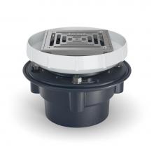 Zurn Industries EZ1-PV4-S6-SS - EZ1 PVC Floor Drain, 6'' Square Stainless-Steel Strainer, with 4'' Bottom Outl