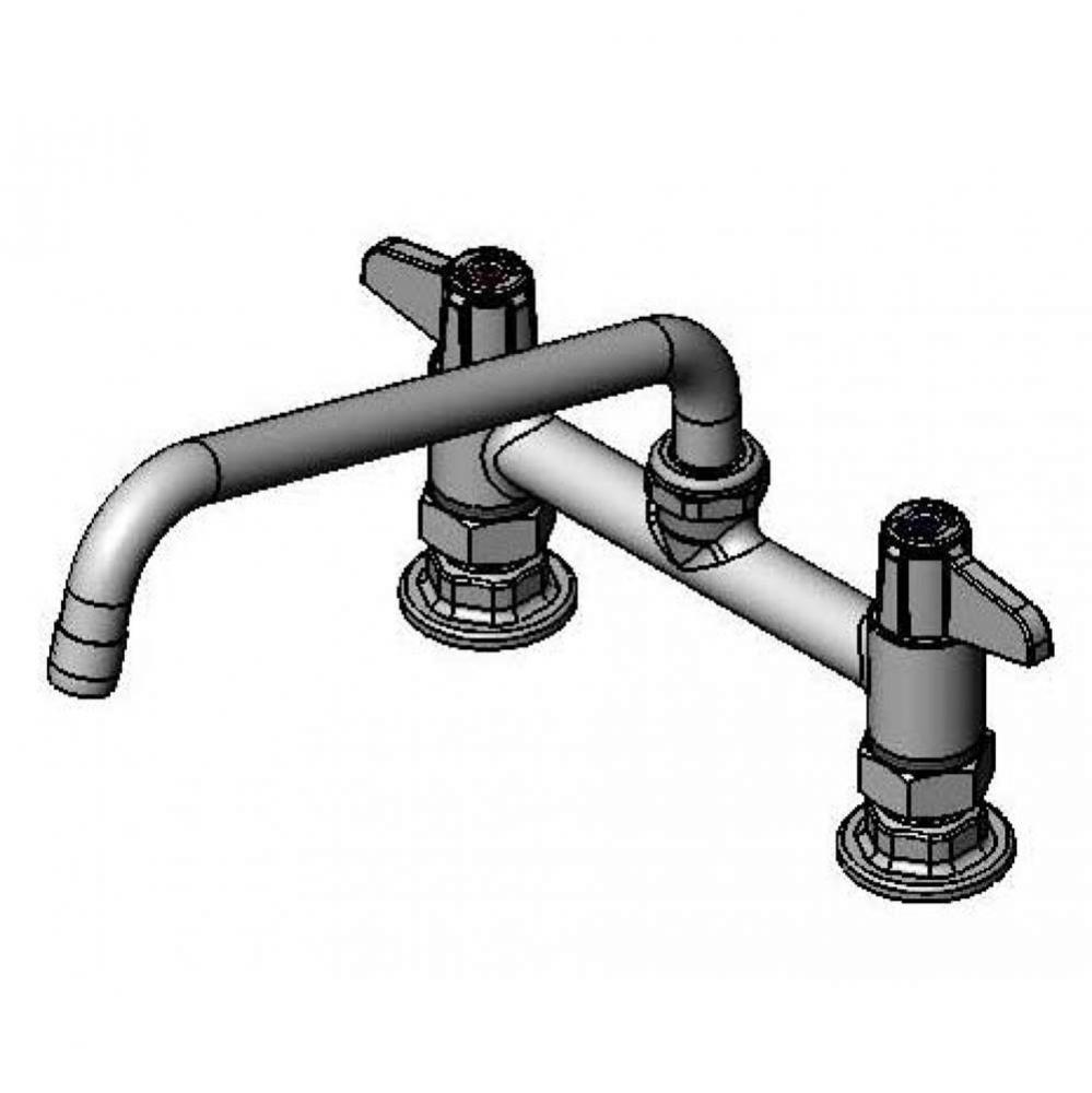 equip 7'' Deck Mount Faucet, Lever Handles, 10'' Swing Nozzle & 1/2'&