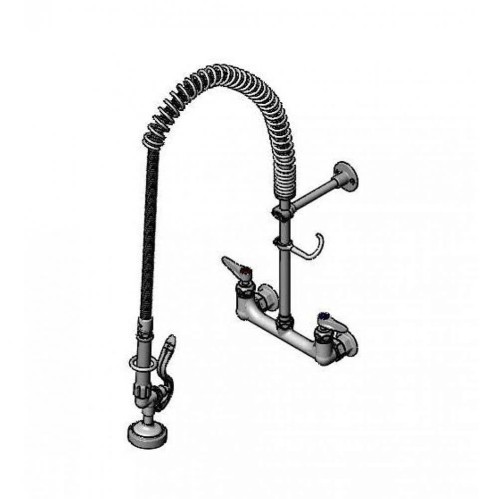 8'' Wall Mount Pre-Rinse Unit, 12'' Riser, B-0107 Spray Valve, Ceramas