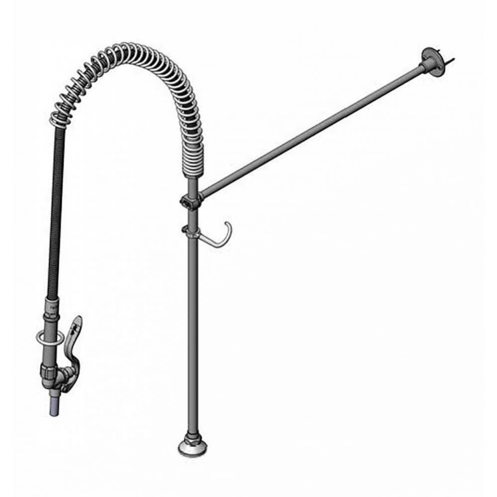 Filler Unit, OH Spring Action, 44'' Flex Hose & Filler Valve, 24'' Wall Br