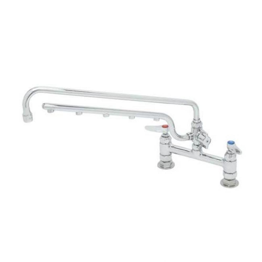 ULTRARINSE 8'' Deck Mount Mixing Faucet, 18'' Swing Nozzle, 16'' 1.5