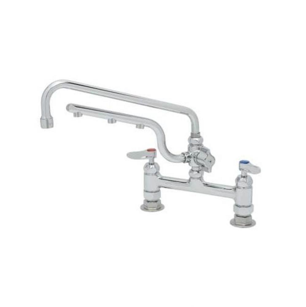 ULTRARINSE 8'' Deck Mount Mixing Faucet, 12'' Swing Nozzle, 10'' 1.5