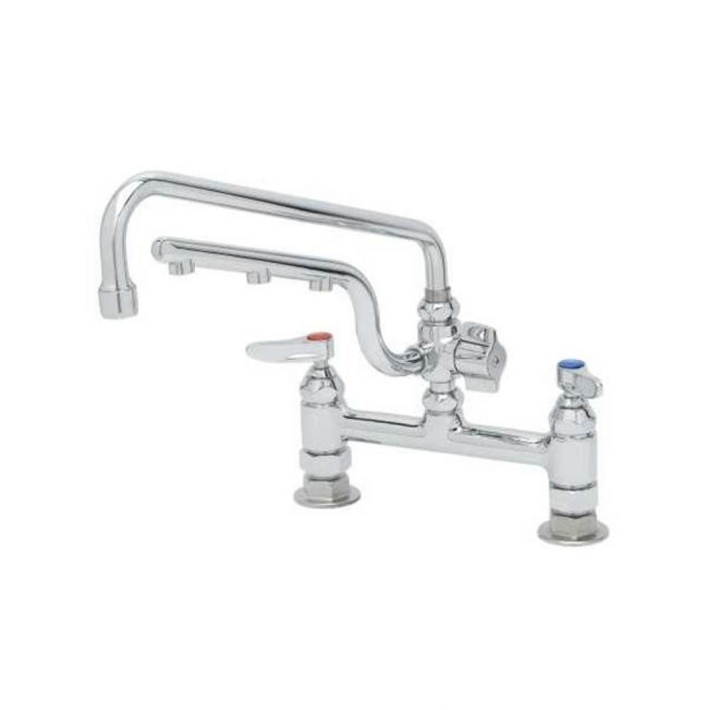 ULTRARINSE 8'' Deck Mount Mixing Faucet, 12'' Swing Nozzle, 10'' 1.5