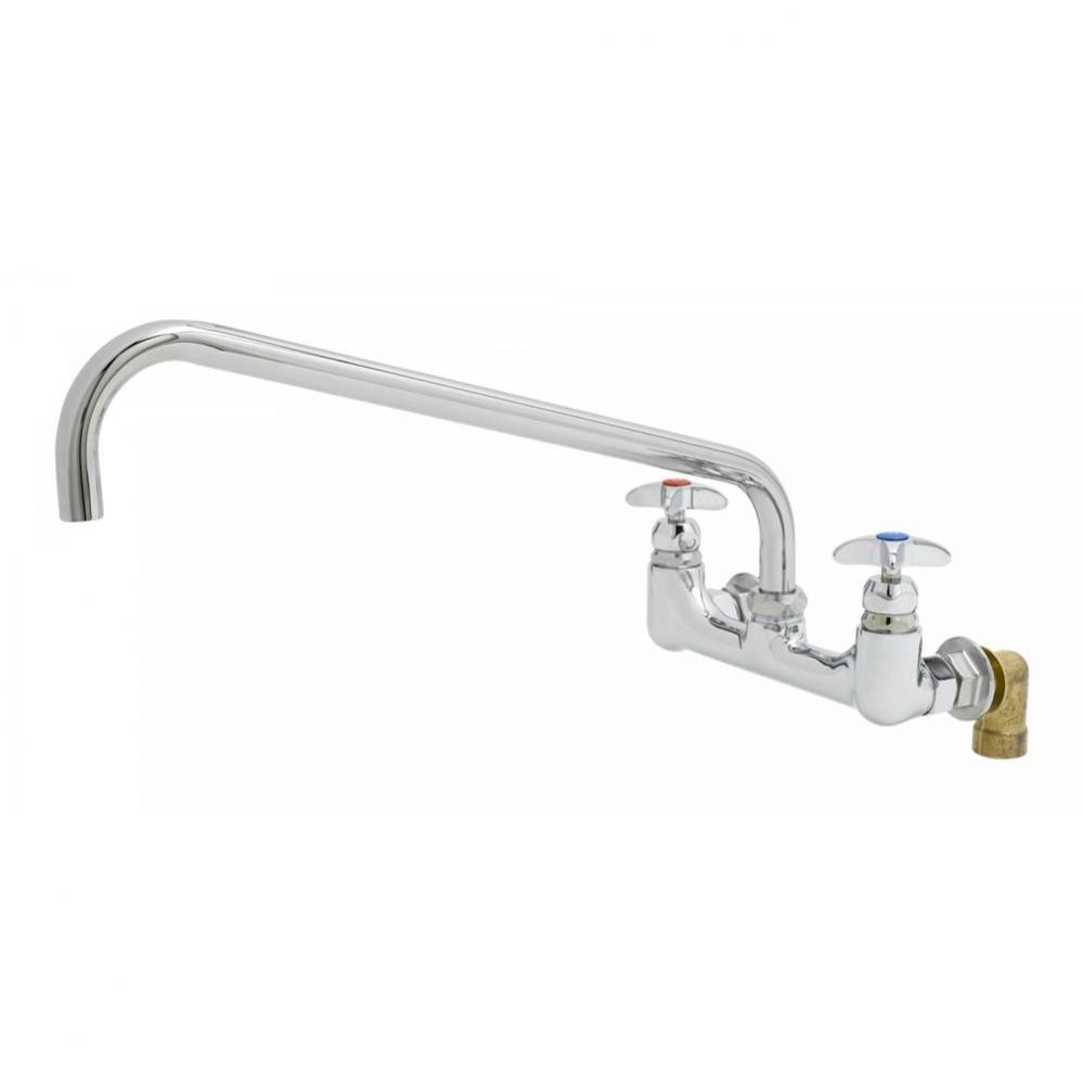 Big-Flo Mixing Faucet, Wall Mount, 8'' Centers, 18'' Swing Nozzle, 00LL Inlets