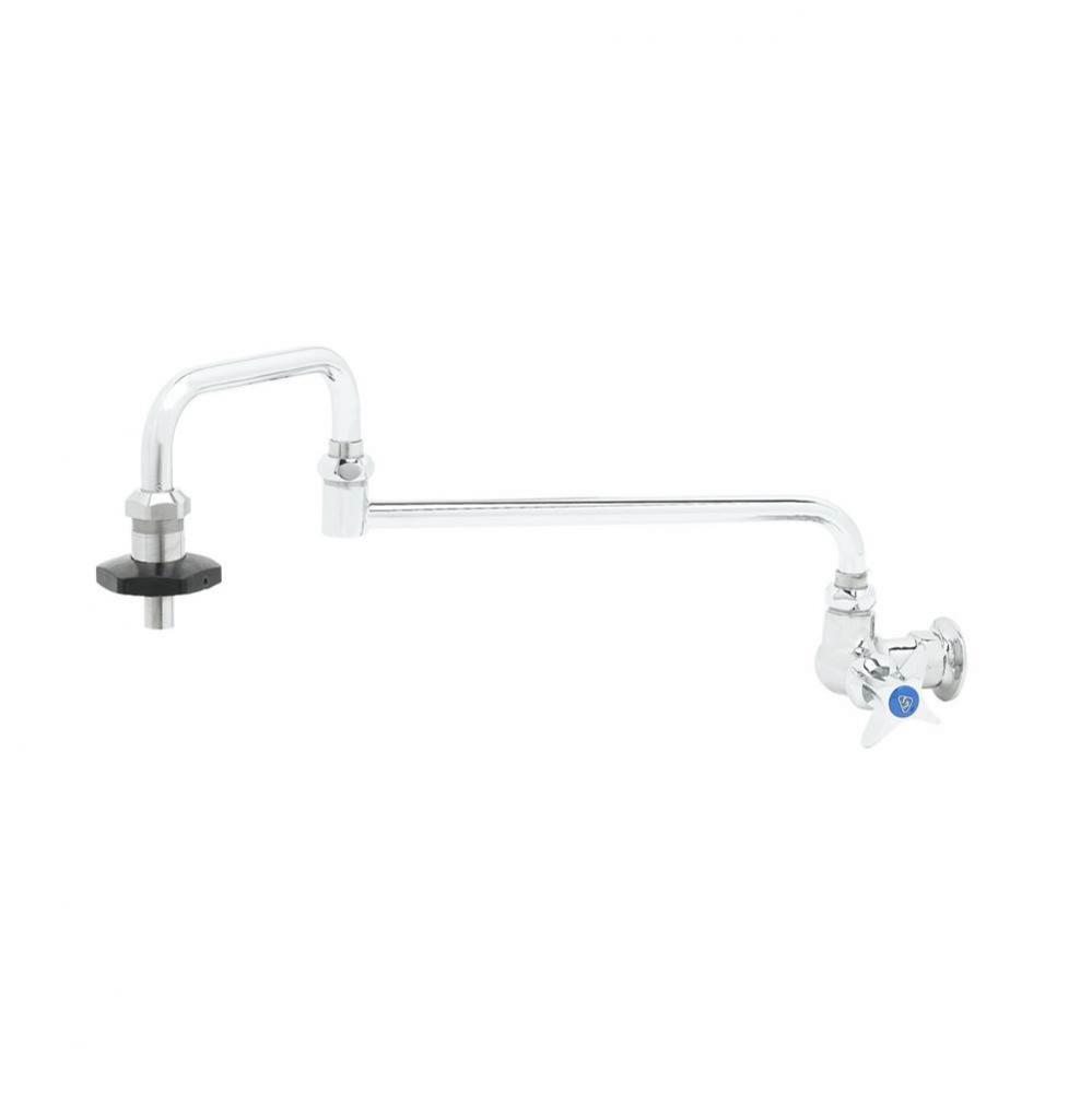 Pot Filler, Wall Mount, Single Control, Cerama, 18'' Double-Joint Nozzle, Insulated On/O