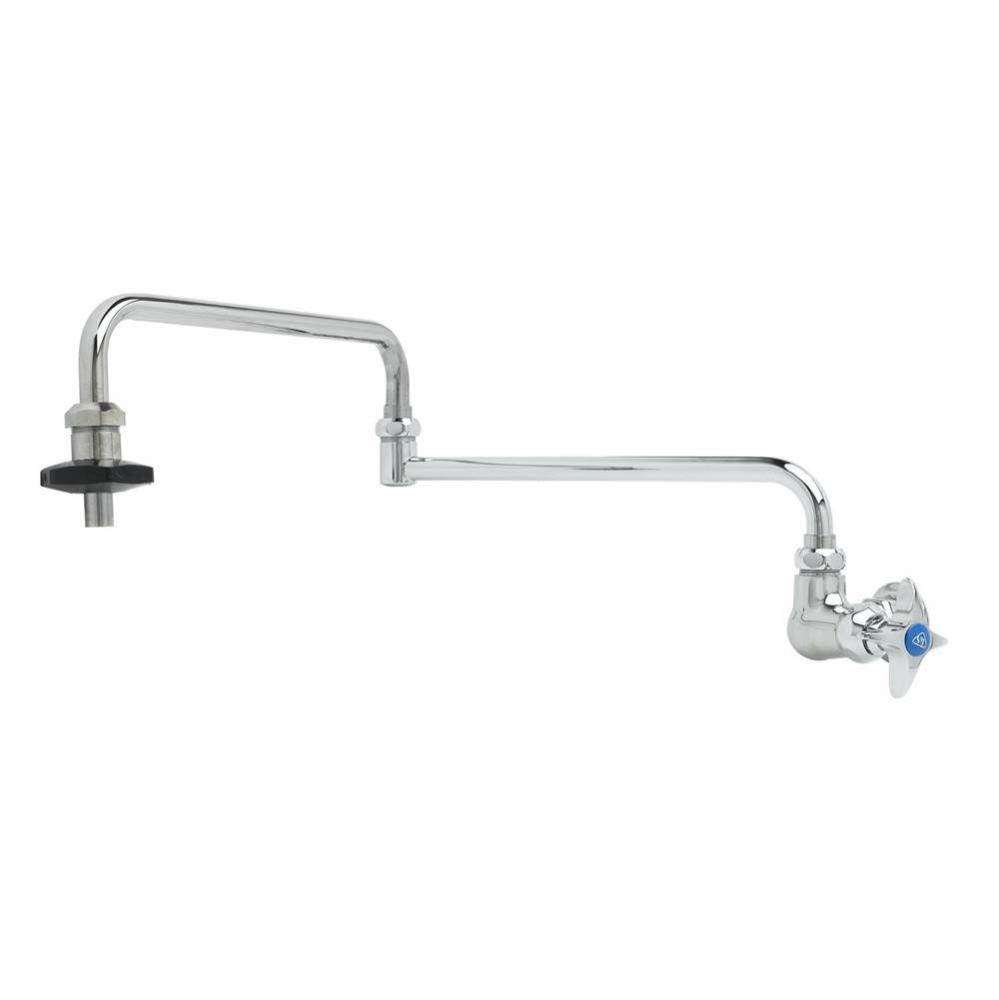 Pot Filler, Wall Mount, Single Control, 24'' Double-Joint Nozzle, Insulated On-Off Contr