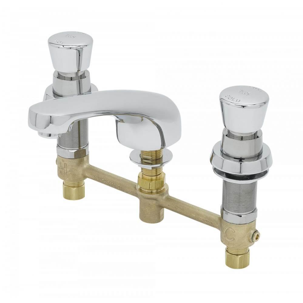 Easyinstall Concealed Widespread w/ Push-Down Metering, Lavatory Spout w/ 0.5 GPM Outlet