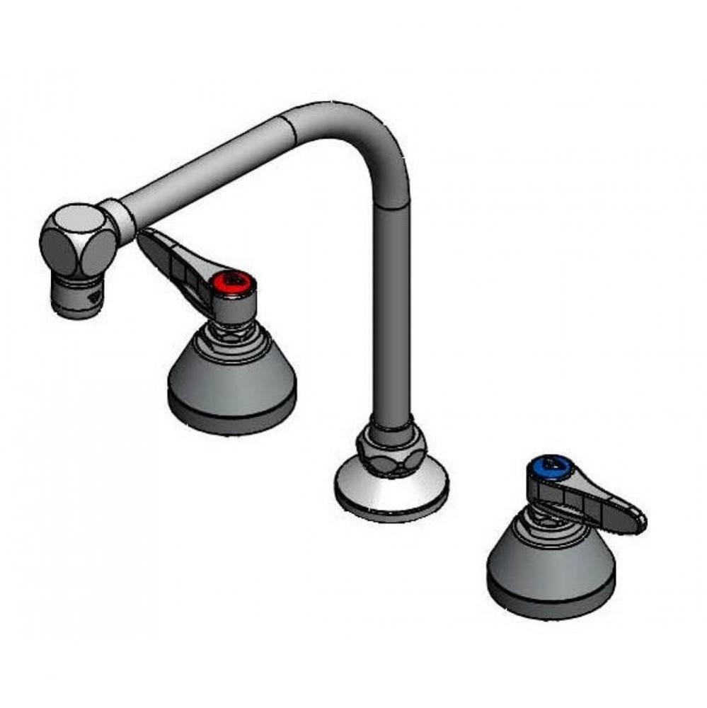 Lavatory Faucet, 8'' Concealed Body, High-Arc Gooseneck & 2.2 gpm Aerator, Lever Han