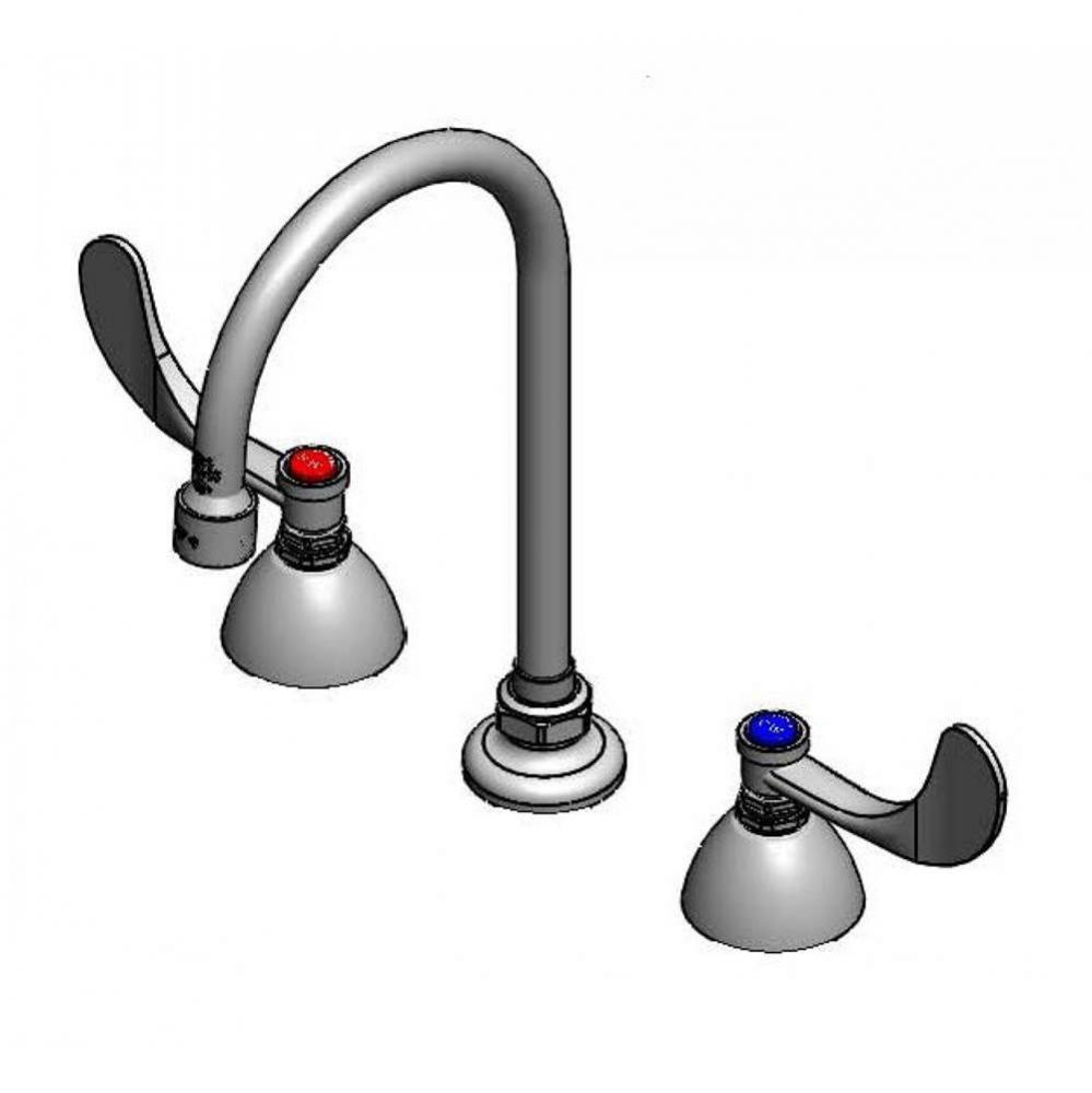 Medical Faucet, 8'' Centers, Swivel Gooseneck, QT Eternas, 2.2 GPM VR Aerator, VRS-2 Scr