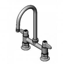 T&S Brass 5F-6DLS05A - 6'' Deck Mount Faucet, 5-1/2'' Swivel Gooseneck, 2.2 GPM Aerator, Supply Nippl