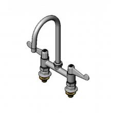 T&S Brass 5F-6DWS05 - equip 6'' Deck Mount Faucet, 5-1/2'' Swivel Gooseneck, 4'' Wrist Han