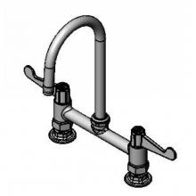 T&S Brass 5F-8DWS05CA - 8'' Deck Faucet, 5-7/8'' Swivel Gooseneck, 2.2 GPM Aerator, 4'' Wris