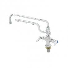 T&S Brass B-0201-U12 - ULTRARINSE Single Hole Deck Mount Mixing Faucet, 12'' Swing Nozzle, 10'' 1.5 G