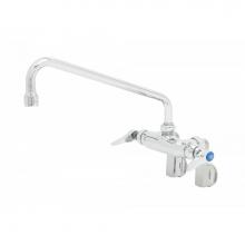 T&S Brass B-0241 - Double Pantry Faucet, Wall Mount, Adjustable Centers, Integral Stops, 12'' Swing Nozzle