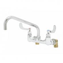 T&S Brass B-0290-04 - Big-Flo Mixing Faucet, 8'' Wall Mount, 12'' Nozzle, 4'' Wrist-Action