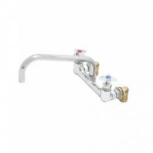 T&S Brass B-0290 - Big-Flo Mixing Faucet, 8'' Wall Mount, 12'' Swing Nozzle, 00LL Inlet Elbows