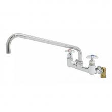 T&S Brass B-0291 - Big-Flo Mixing Faucet, Wall Mount, 8'' Centers, 18'' Swing Nozzle, 00LL Inlets