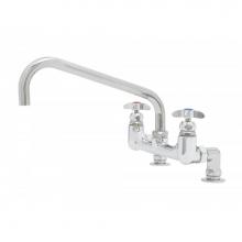 T&S Brass B-0293 - Big-Flo Mixing Faucet, 8'' Deck Mount, 12'' Swing Nozzle, 00YY Inlet Flanges