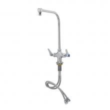 T&S Brass B-0318-03 - Mixing Faucet, Single Hole, High-Arc Gooseneck, Lever Handles, 2.2 GPM Aerator