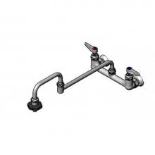 T&S Brass B-0597-EE - Pot Filler, 8'' Wall Mount, 18'' Double Joint Nozzle, Insulated On-Off Control