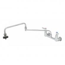 T&S Brass B-0598-CR-HRK - Pot Filler, Wall Mount, 8'' Centers, Ceramas, 24'' Double-Joint Nozzle, Heat-R