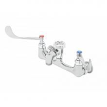 T&S Brass B-0659 - Service Sink Faucet, Wall Mount, 8'' Centers, Vacuum Breaker, Garden Hose Outlet