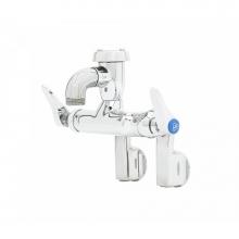 T&S Brass B-0670-POL - Service Sink Faucet, Wall Mount, Adjustable Centers, Vacuum Breaker, Polished