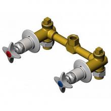 T&S Brass B-1035 - Concealed Bypass Mixing Valve, 8'' Centers, 1/2'' NPT Female Inlets & Outl