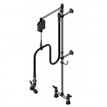 T&S Brass B-2279-CR - Pre-Rinse: 8'' Deck Mount Base, Ceramas, Swing Arm & Balancer, B-0107-C Spray Valve,