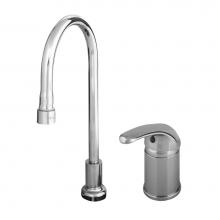 T&S Brass B-2741 - Single Lever Side Mount Control, Rigid/Swivel Gooseneck, Vandal Resistant Aerator