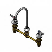 T&S Brass B-2850-L - Lav Faucet, Concealed Bdy, 12'' Centers, Comp Cartridges, Lever Handles, Swivel GN