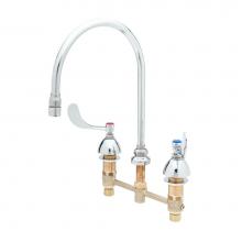 T&S Brass B-2862-QT-WS - Medical Faucet, 8'' Centers, QT-Eternas, Swivel Gooseneck, 1.5 GPM Aerator