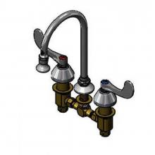 T&S Brass B-2865-06 - Medical Faucet, Deck Mount, 6'' Centers, Rigid/Swivel GN w/Rosespray, 4'' Wris