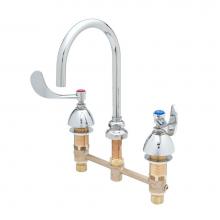 T&S Brass B-2866-05FC-QT - Medical Faucet, 8'' Centers, QT-Eternas, 1.5 gpm Flow Control, 133XP Gooseneck, 4'&