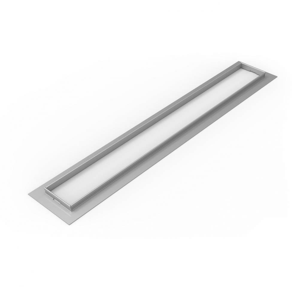 60'' Length x 1'' Height Clamping Collar in Satin Stainless for Universal Infi