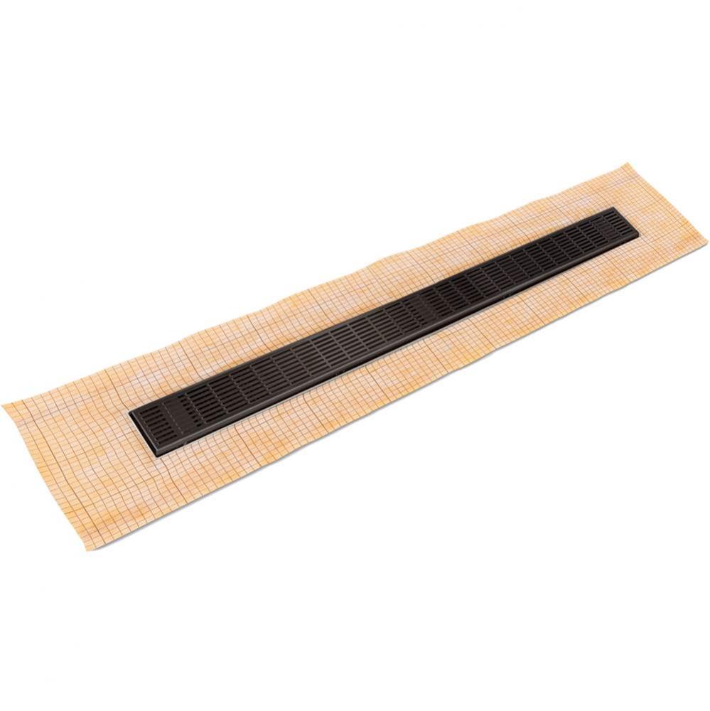 42'' FCS Series Complete Kit with 2 1/2'' Perforated Slotted Grate in Oil Rubb