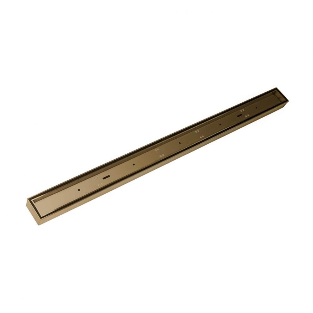 32'' FX Low Profile Series Complete Kit with Tile Insert Frame in Satin Bronze